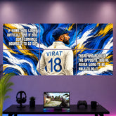 "If Something Look Difficult" Virat Quote 6-Panel Split Poster