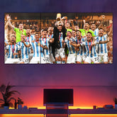 Argentina Lifts The World Cup Split Poster