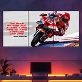 Marc Marquez Quote Split Poster