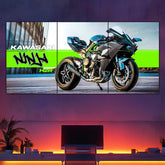 Ninja Kawasaki H2r Split Poster