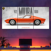 Lamborgini Miura Split Poster