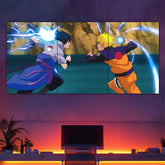 Naruto Sasuke Fight Split Poster