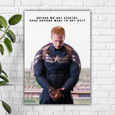 Before We Get Started Captain America Poster