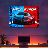 Bugatti Chiron V/s Koenigsegg Regera 2 Panel Split Poster