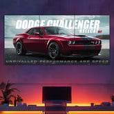 Dodge Challenger Hellcat Split Poster