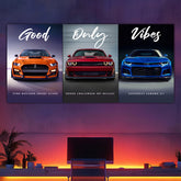 Supercars Car Split Poster