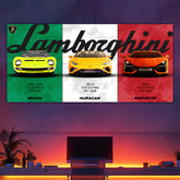Lamborghini Generation Split Poster