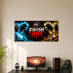 Mortal Kombat Finish Him Split Poster