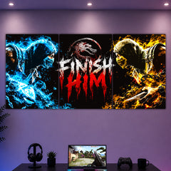 Mortal Kombat Finish Him Split Poster
