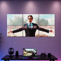 "Genius Billionaire Playboy Philanthropist" 6-Panel Split Poster