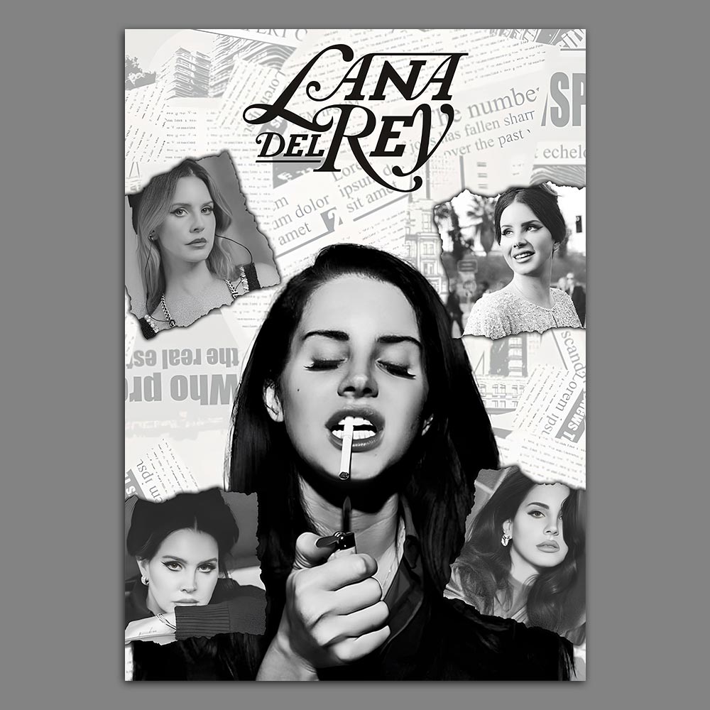 Lana Del Rey Black And White Poster