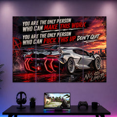 "Don'T Quit" Lamborgini Motivation 8-Panel Split Poster