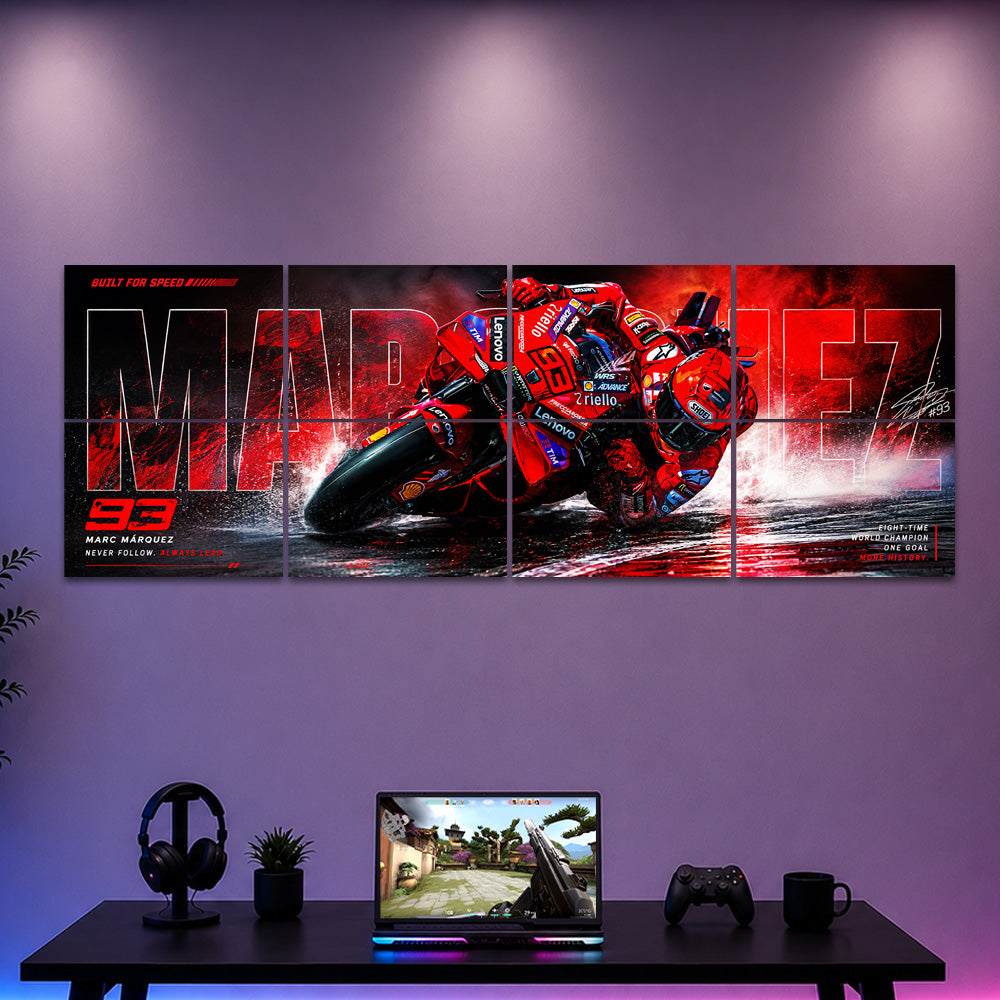 Marc Marquez 8-Panel Split Poster