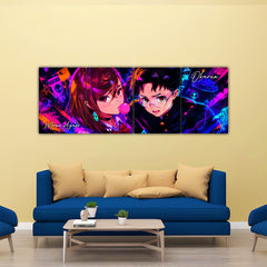 Okarun and Momo 4 Panel Split Poster