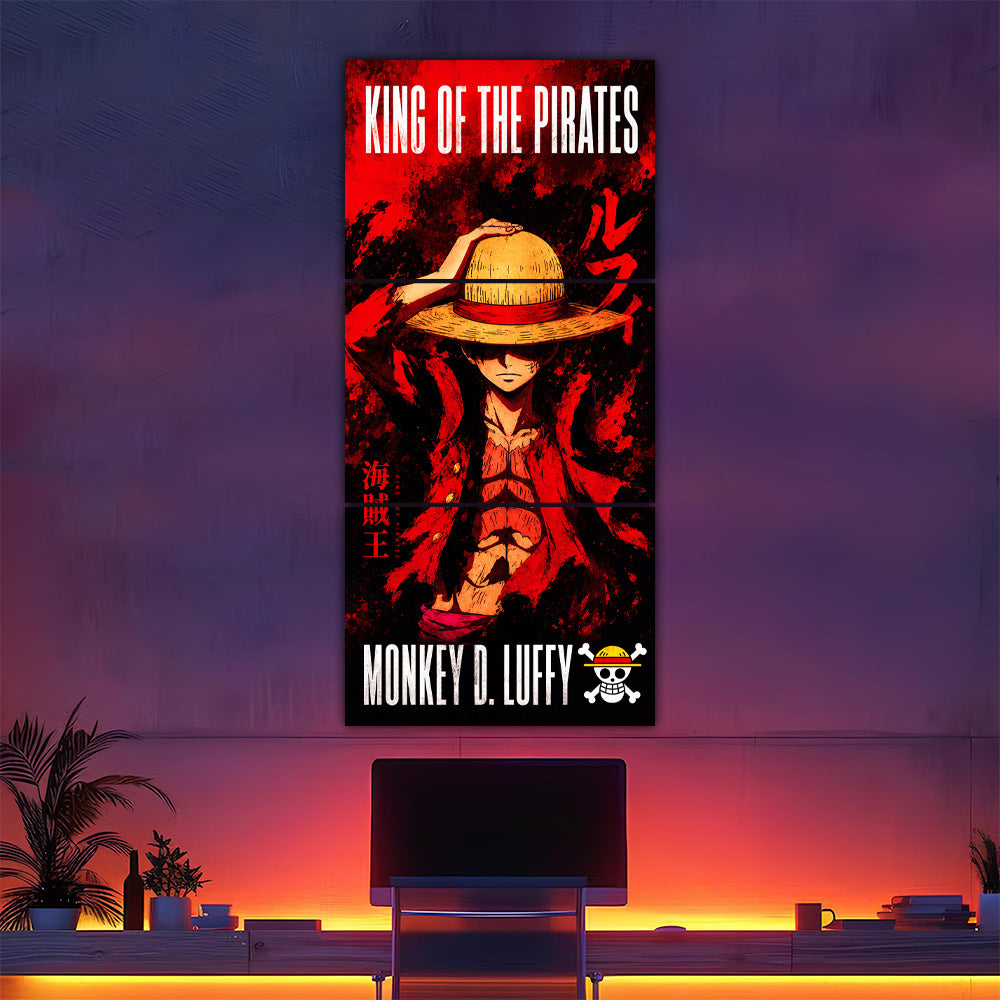 King of Pirates Luffy Split Poster