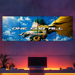 Izuku Midoriya 4 Panel Split Poster