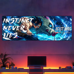 Inosuke Hashibira 4 Panel Split Poster