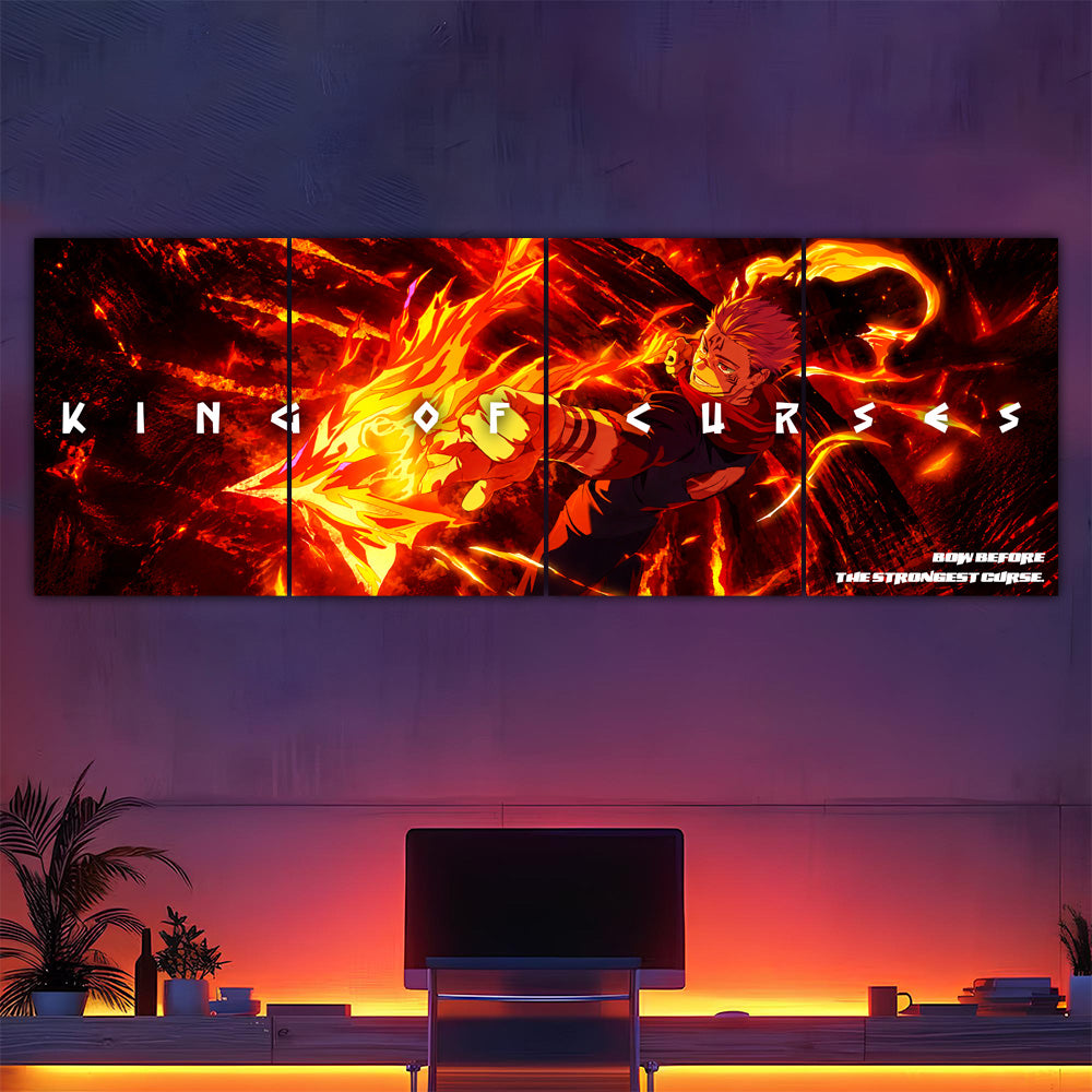 Sukuna 4 Panel Split Poster