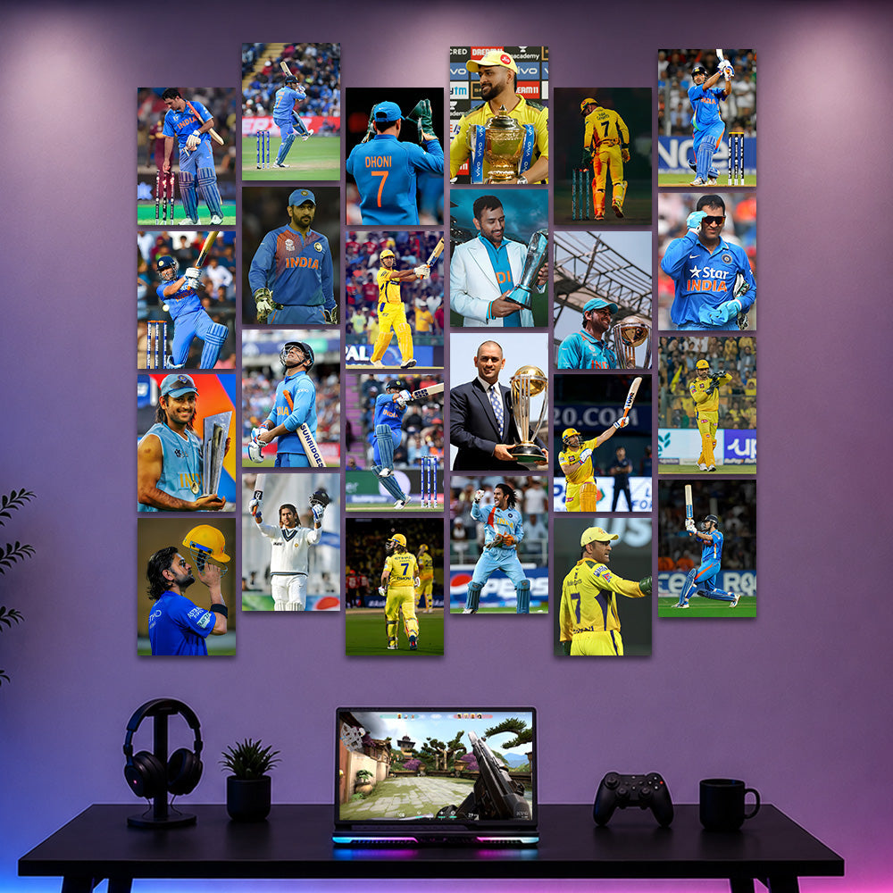 MS Dhoni Collage Kit (Set Of 24)