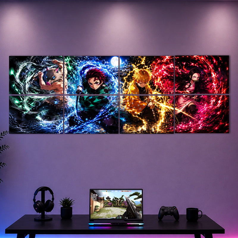 Demon Slayer  |  8-Panel Split Poster