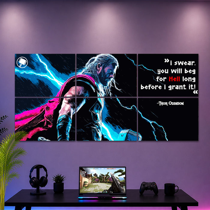 "I Swear You Will Beg" 6-Panel Split Poster