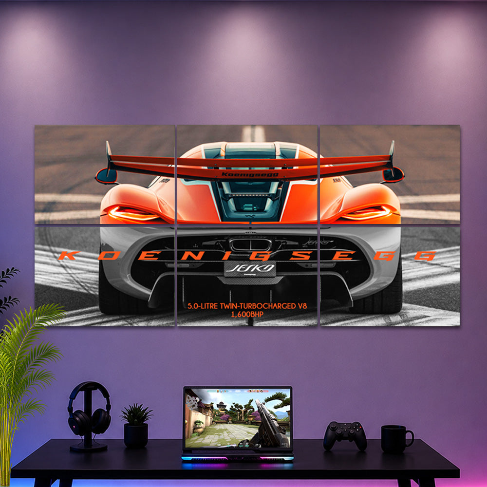 Koenigsegg Jesko 6-Panel Split Poster