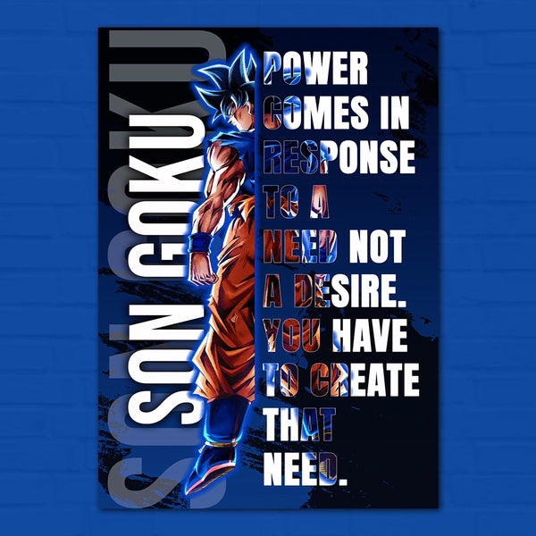 Son Goku Quote Poster