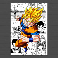Goku Super Saiyan Manga Poster