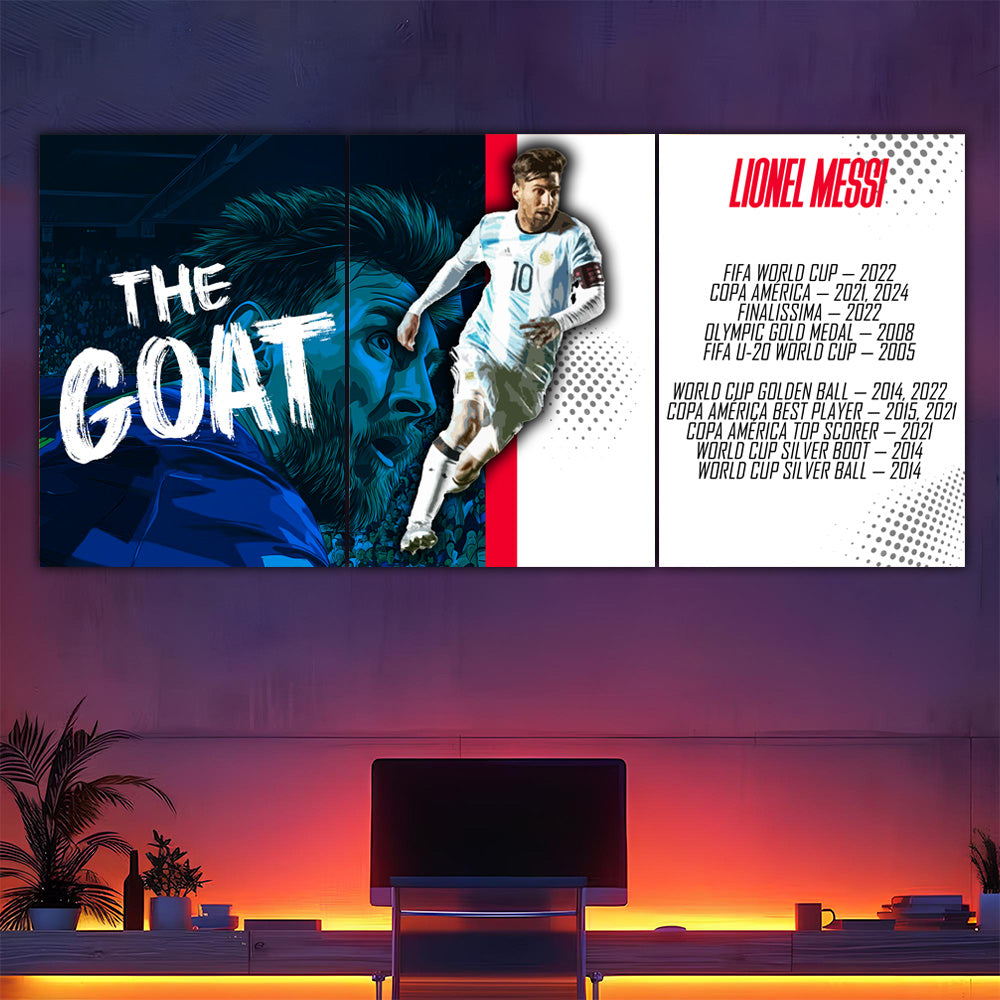 The GOAT Messi Split Poster