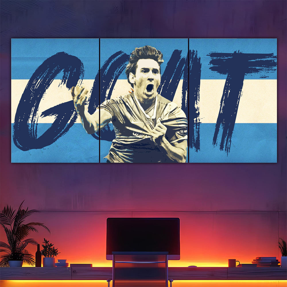 Lionel Messi Goat Split Poster