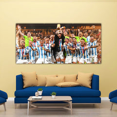 Argentina Lifts The World Cup Split Poster