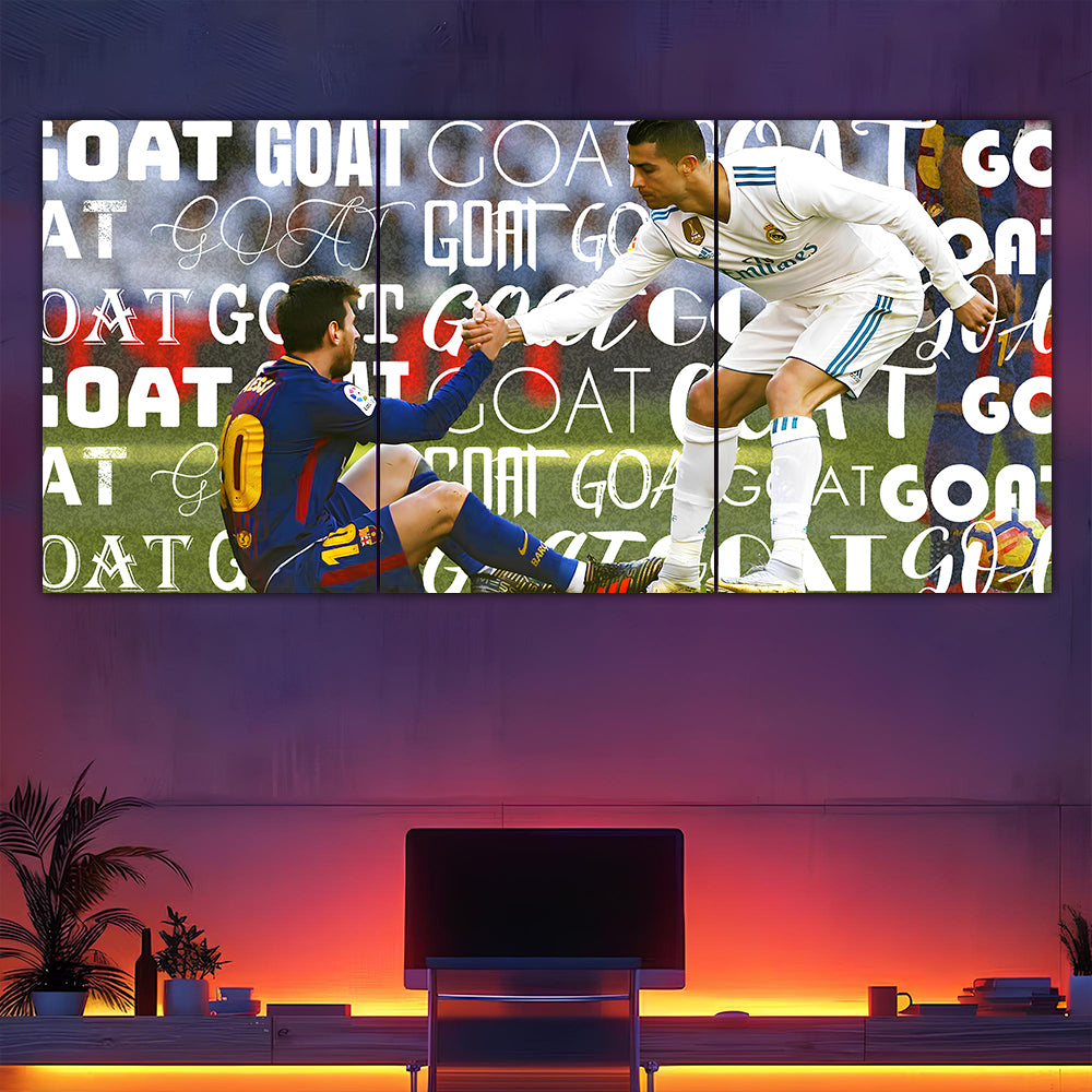 Football GOATS Split Poster