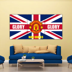 Man. Utd. Flag Split Poster