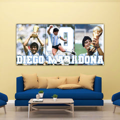 Diego Maradona Split Poster