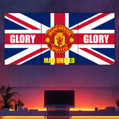 Man. Utd. Flag Split Poster