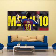 Messi Barcelona Celebration Split Poster