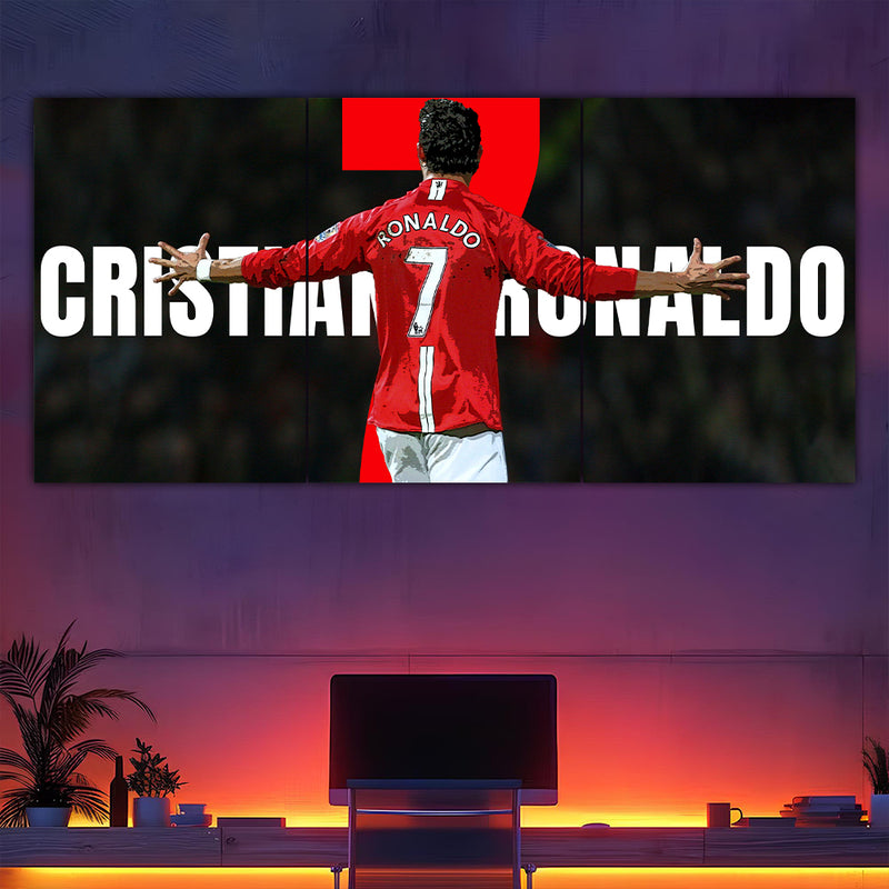 Ronaldo Man. Utd Celebration Split Poster