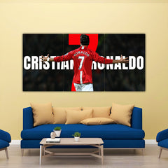 Ronaldo Man. Utd Celebration Split Poster