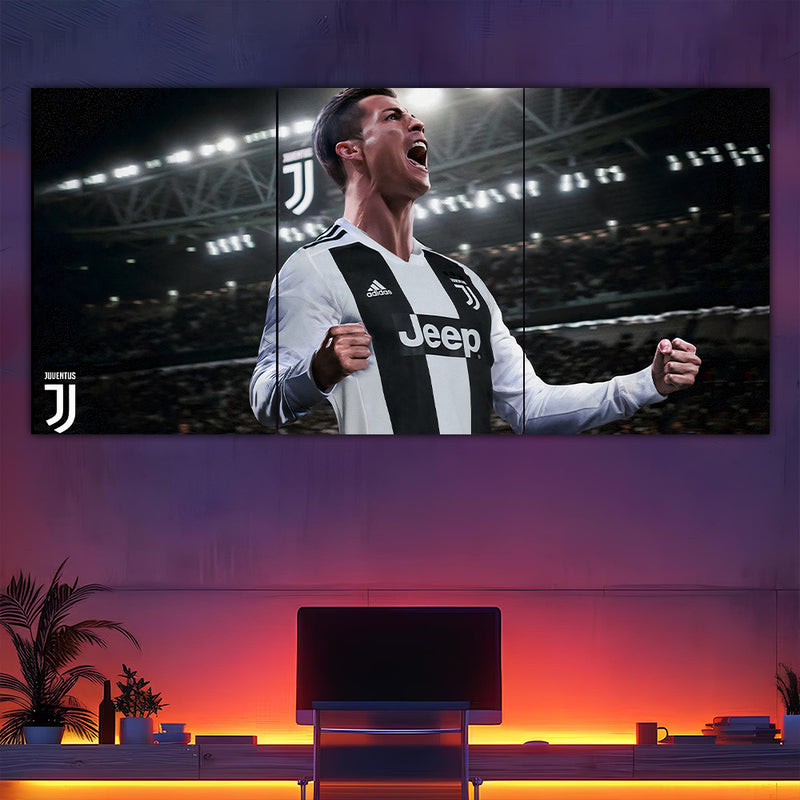 Ronaldo Juventus Split Poster