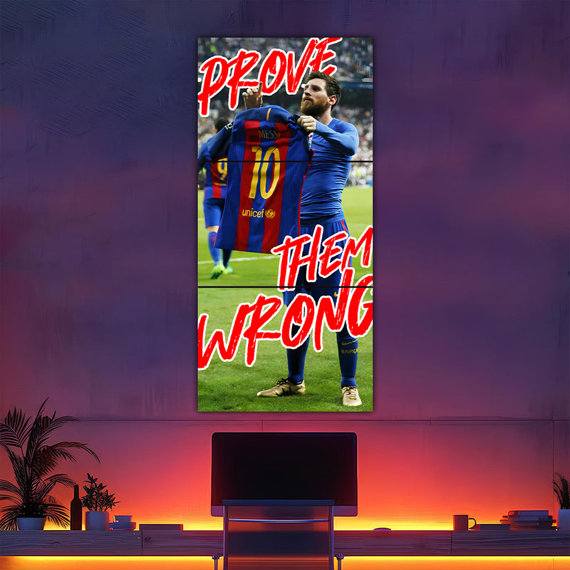 Messi Prove Them Wrong Split Poster