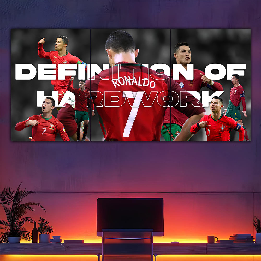 Ronaldo Defination Of Hard Work Split Poster