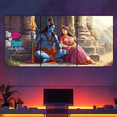 Shiv Parvati Split Poster