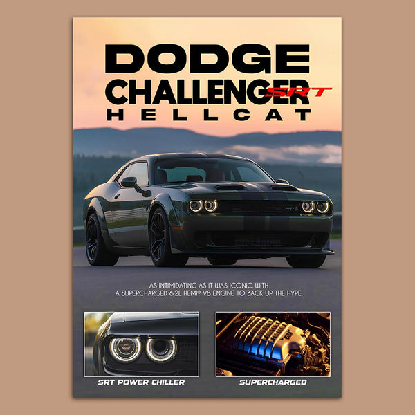 Dodge Challenger Hellcat SRT Poster