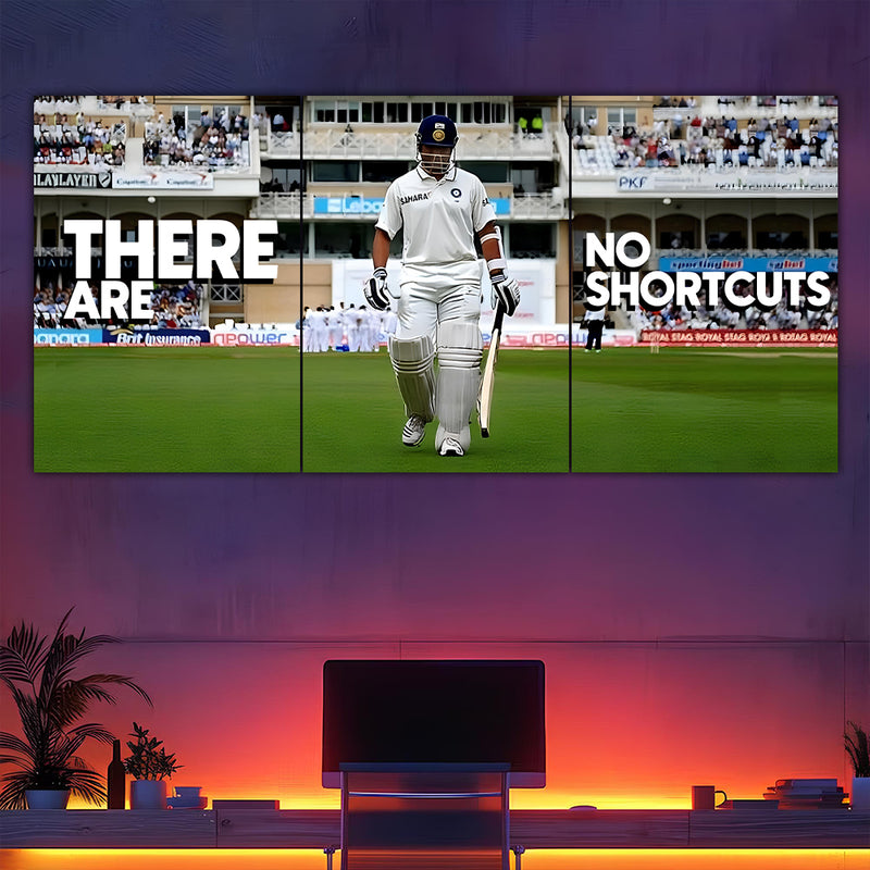 Sachin "There Are No Shortcuts" Split Poster
