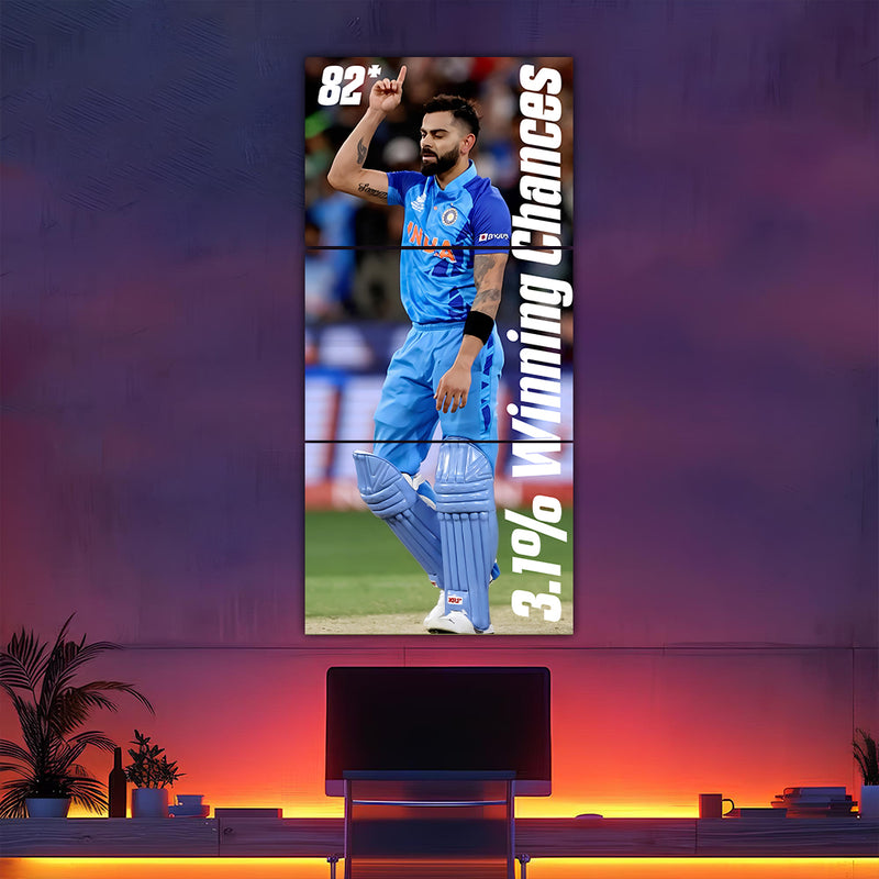 Virat 3.1% Chance Split Design Posters