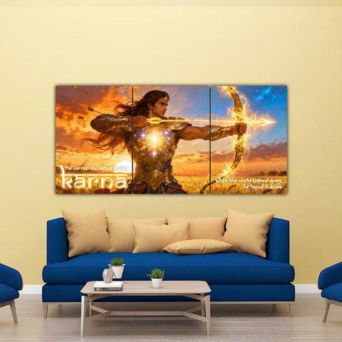 Karna The Warrior Split Poster – Frame Kro
