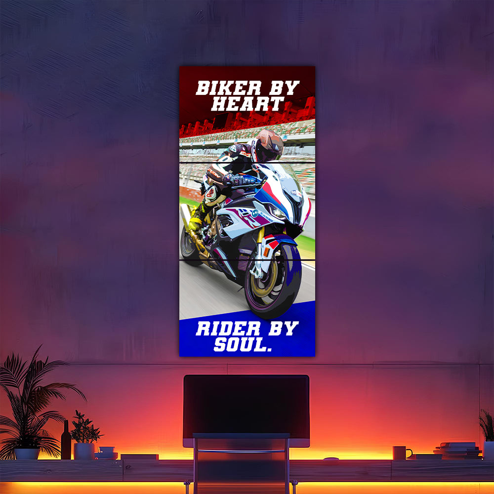 Biker by Heart, Rider by Soul Split Poster
