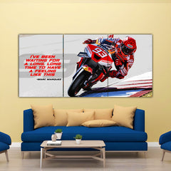 Marc Marquez Quote Split Poster