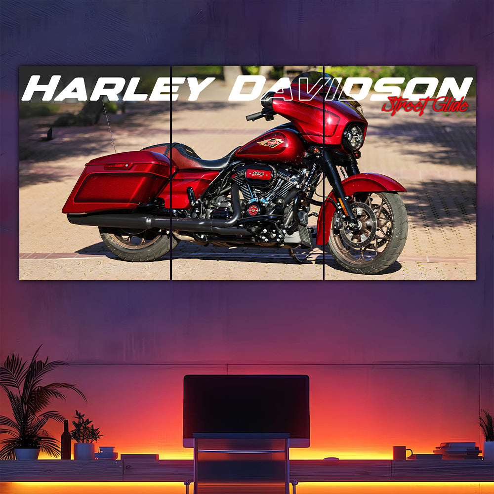 Harley Davidson Street Slide Split Poster