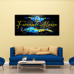 Fernando Alonso Split Poster